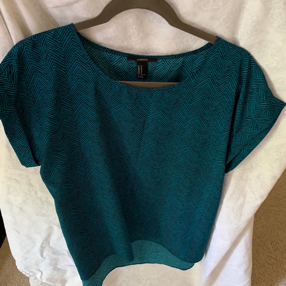 Blue zebra top